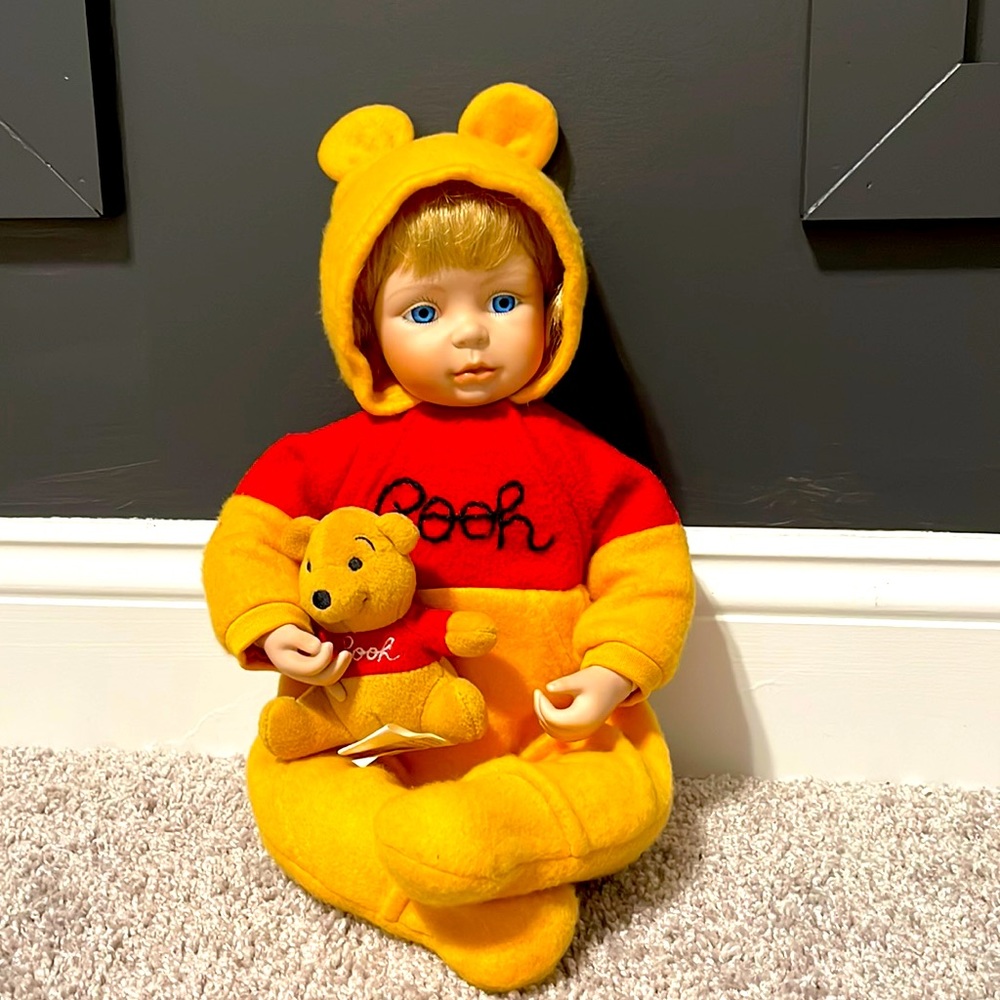 “You Need a Hug, Pooh” porcelain doll